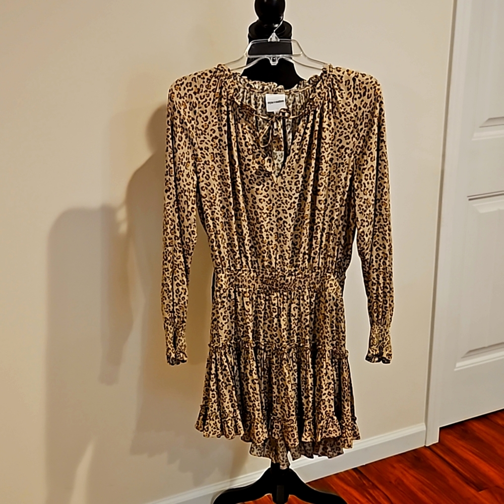 Skylar & Madison Size M Leapord Print Ruffled Dress